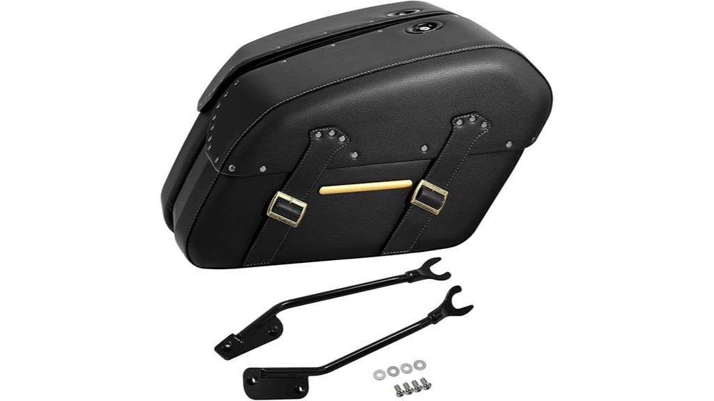 detachable microfiber leather saddlebags