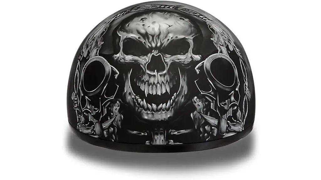 dot approved half skull helmet