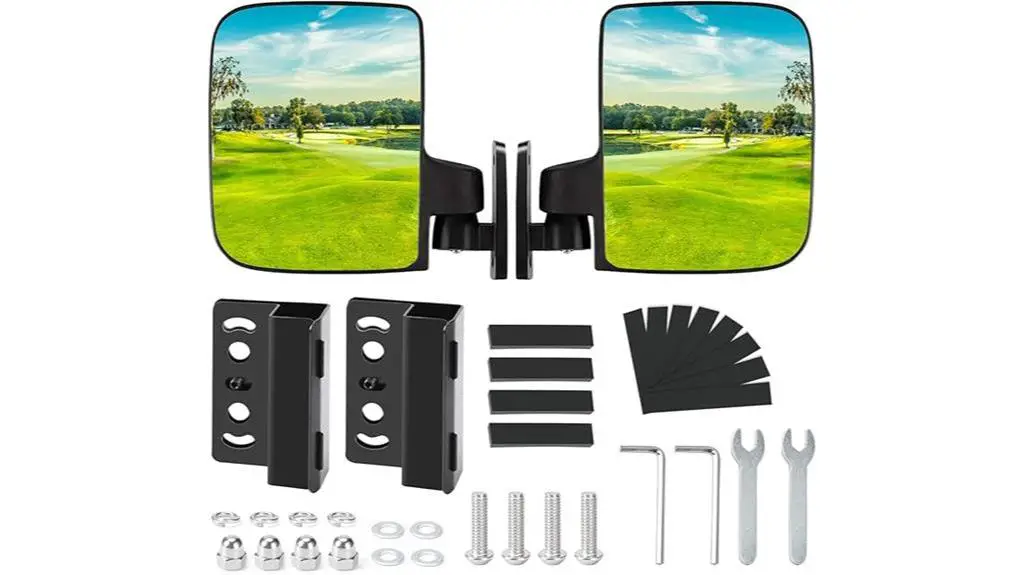 drill free folding golf mirrors