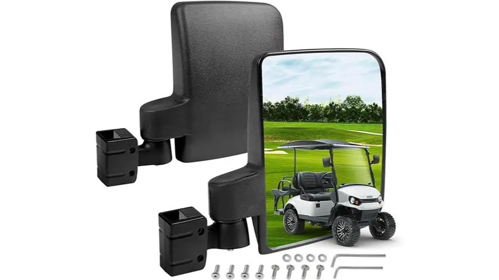 drill free golf cart mirrors