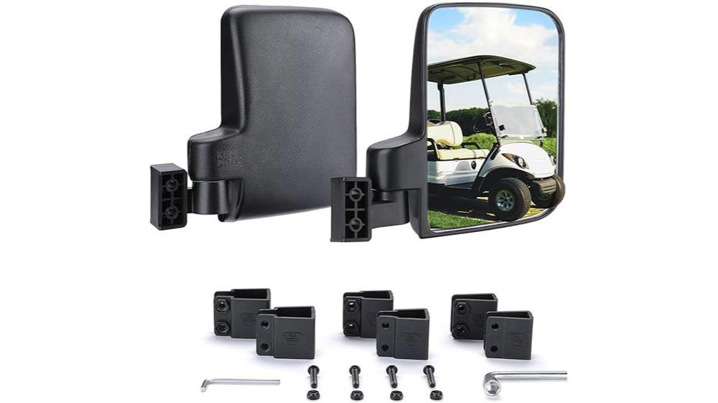 easy installation golf cart mirrors