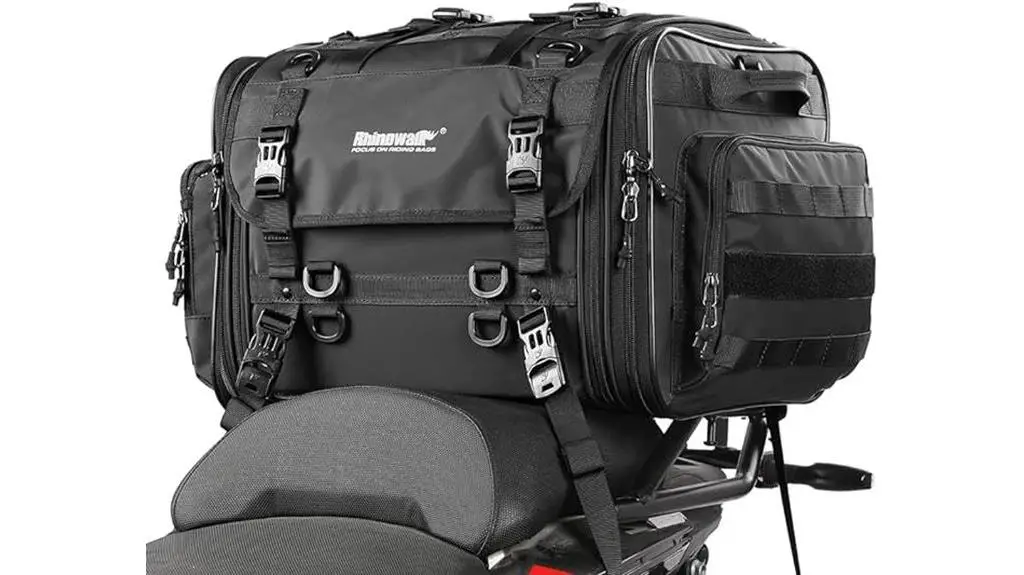 expandable motorcycle tail bag