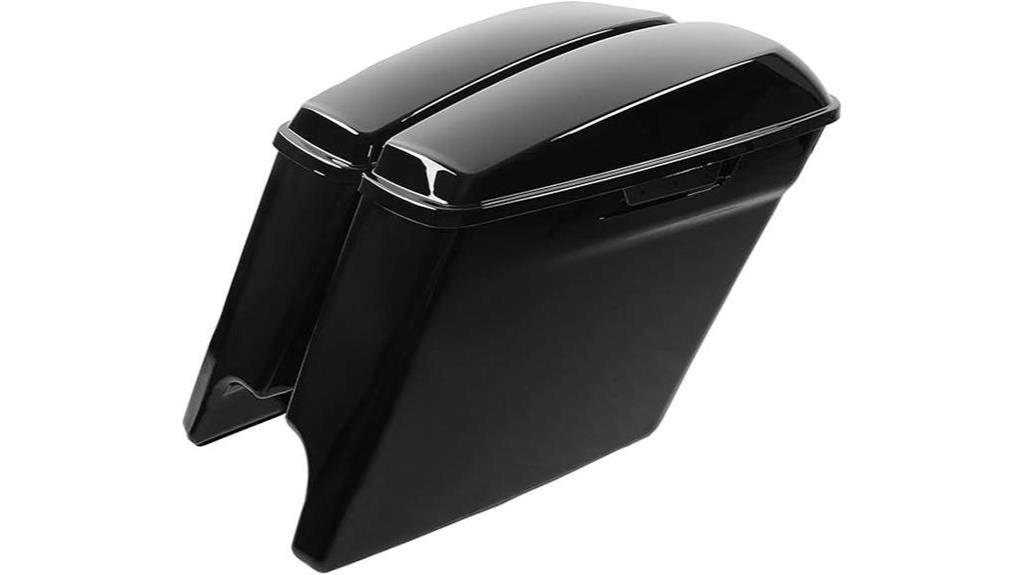 extended black saddlebags for harley