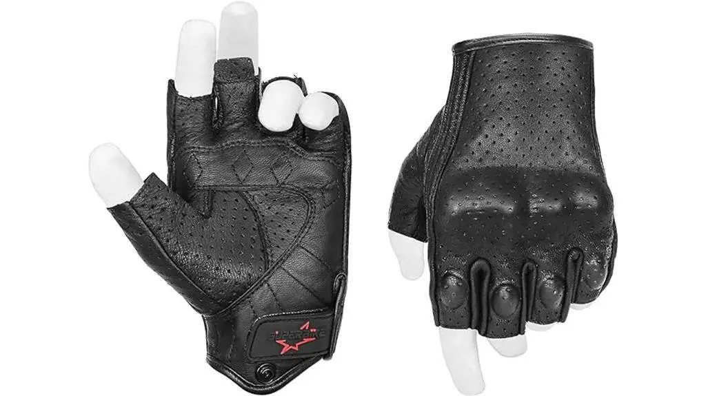 fingerless leather gloves for men