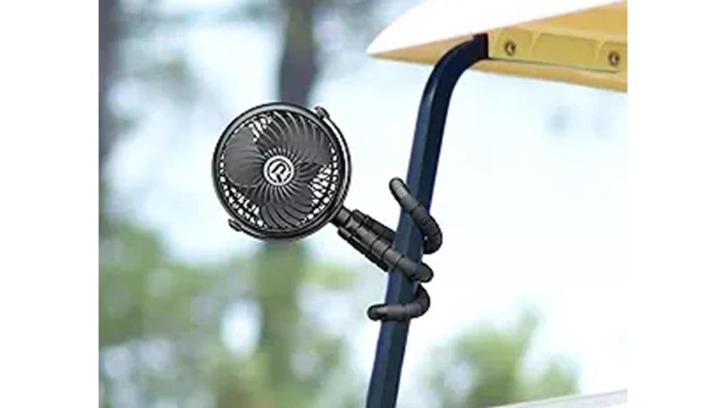 flexible tripod golf cart fan