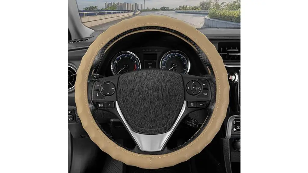 genuine leather steering wheel cover