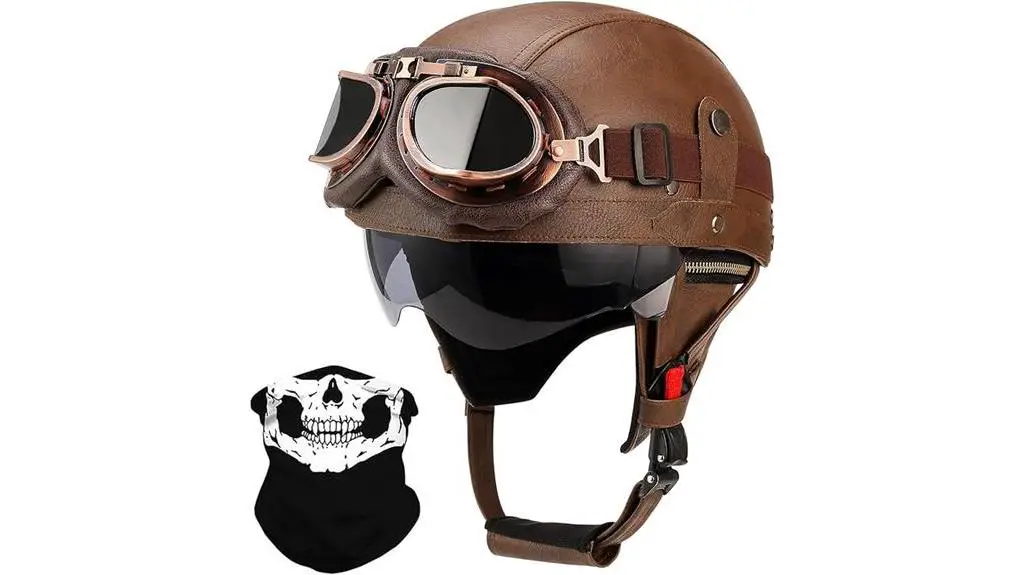 german leather motorcycle helmet