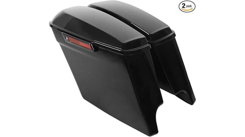 gloss black saddlebags for harley