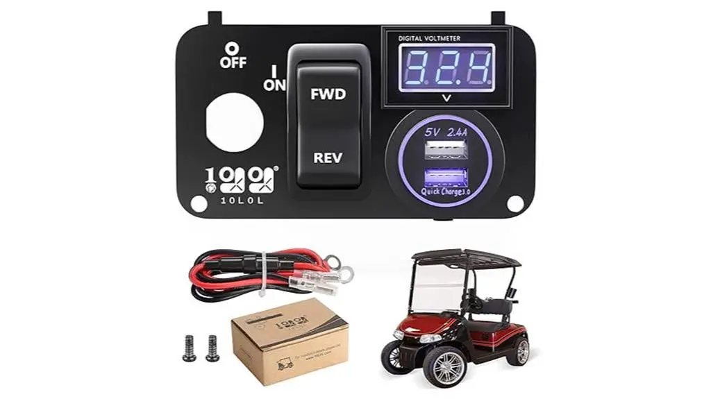 golf cart integrated panel