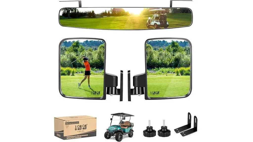 golf cart mirror attachment