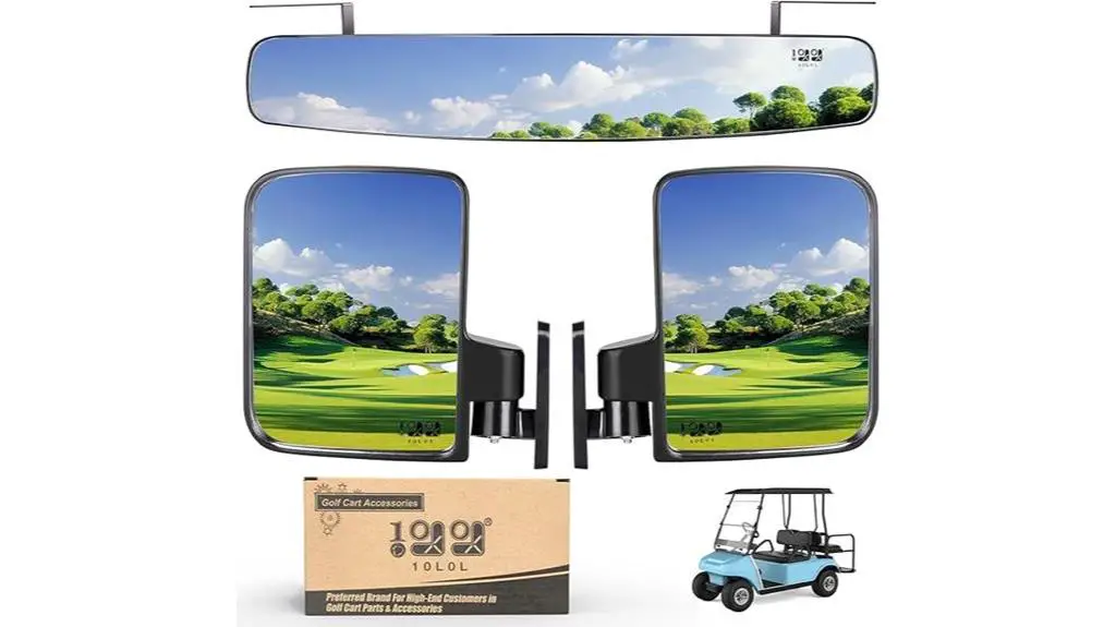 golf cart mirrors set