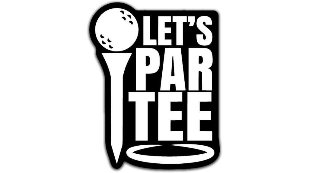 golf par tee decal