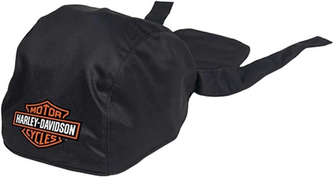 harley davidson headwrap black polyester