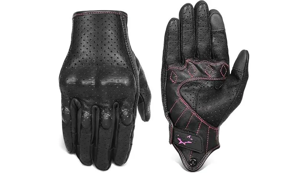 ladies motorcycle gloves goatskin