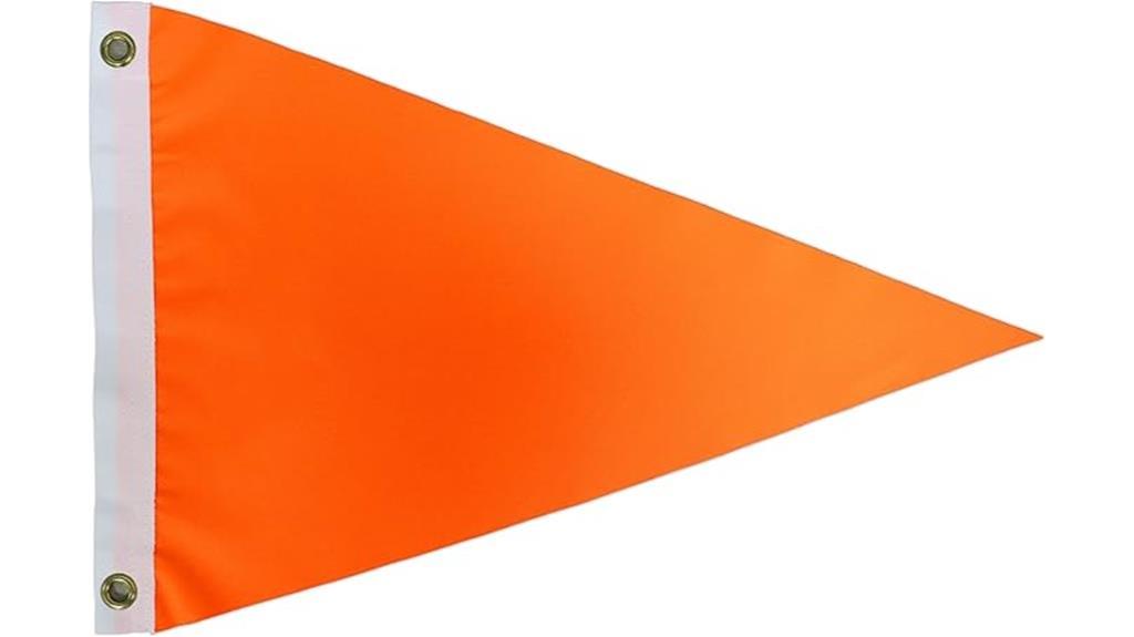 large orange safety flag