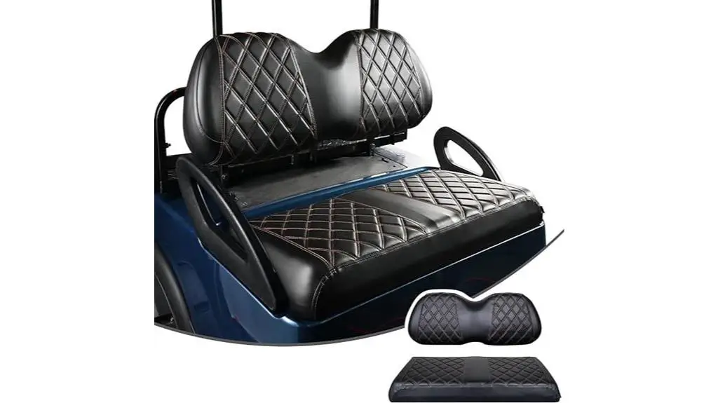 luxurious diamond patterned golf cart