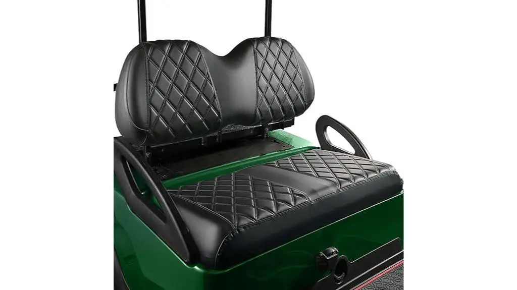 luxurious diamond patterned golf cart