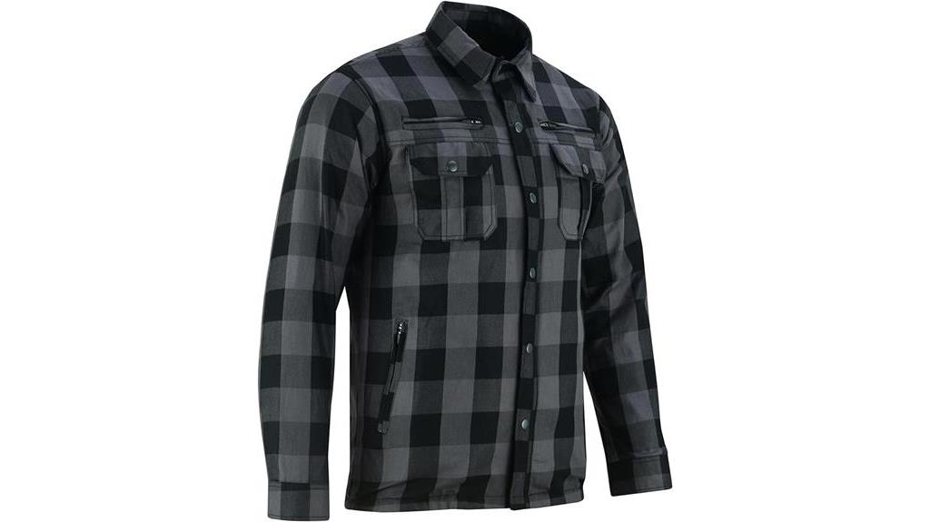 men s armored motorcycle shirt