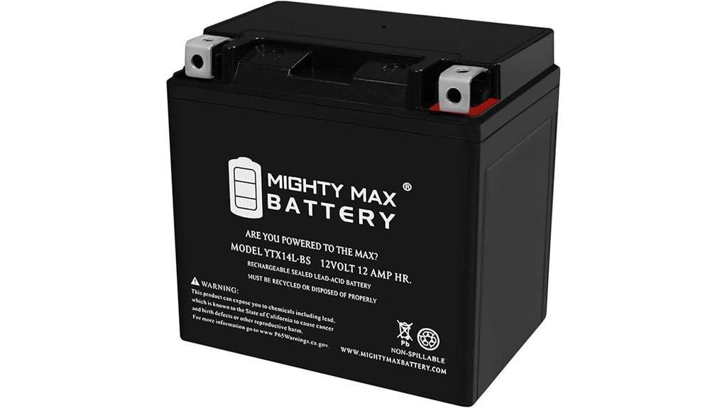 mighty max battery ytx14l bs