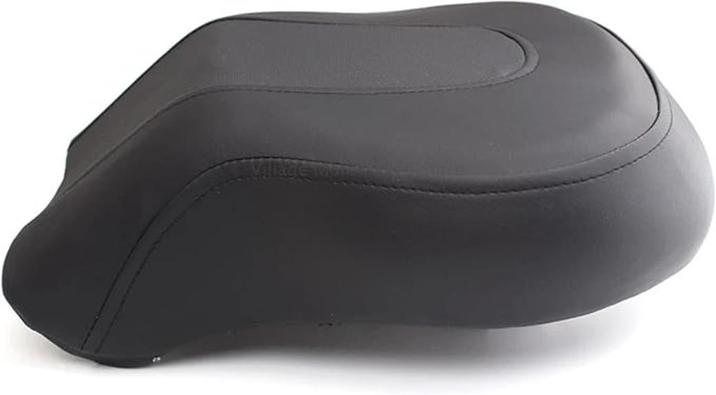 motorcycle black leather seat