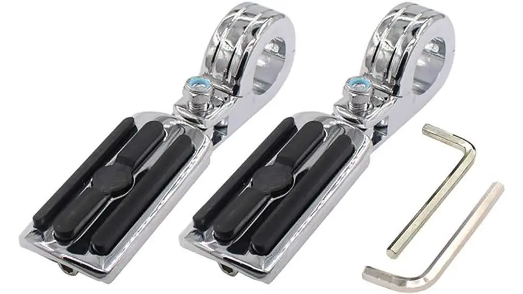 motorcycle chromed highway pegs