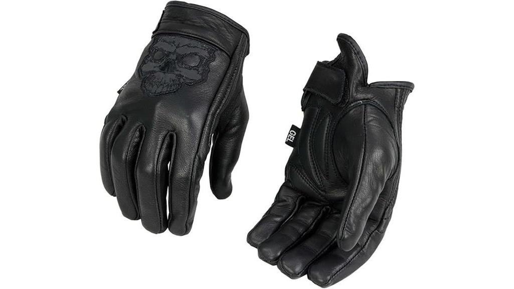 motorcycle gloves with skull