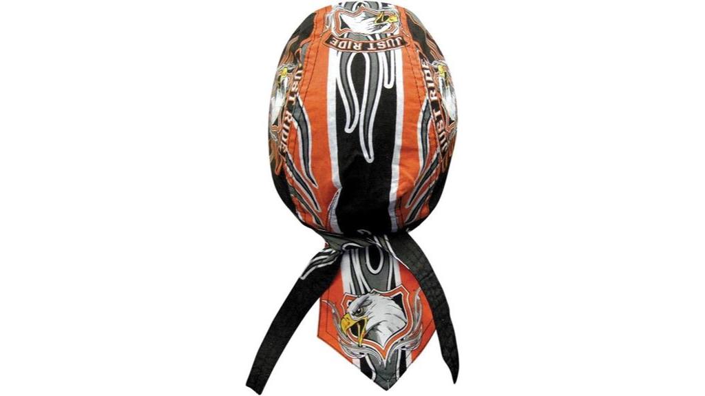 motorcycle headwrap with flames