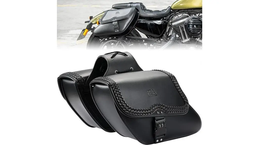 motorcycle saddlebags in leather