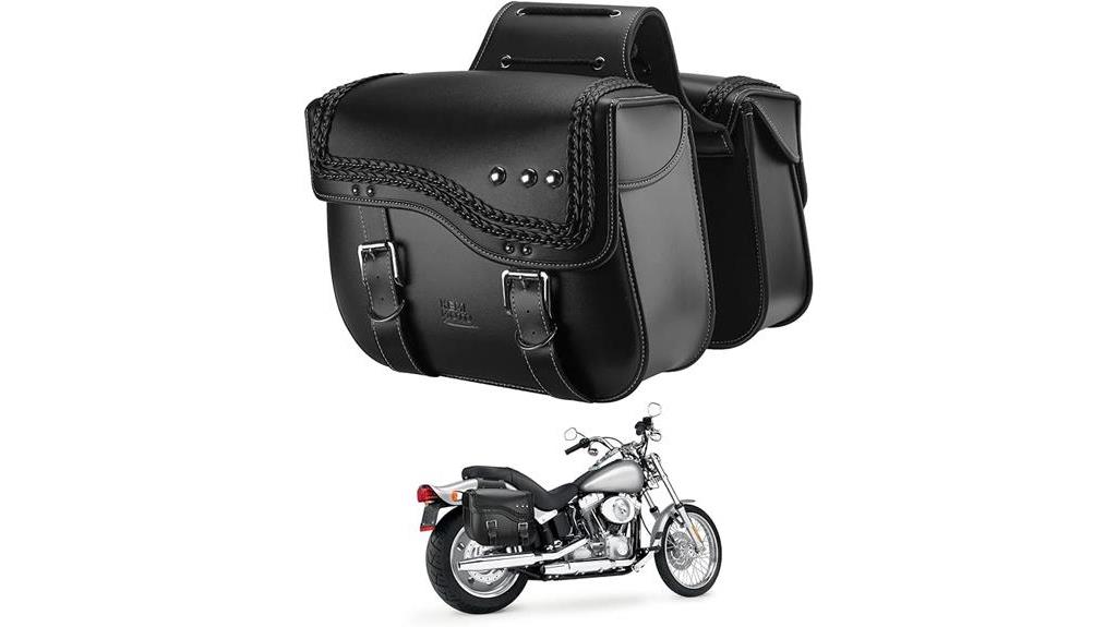 motorcycle saddlebags synthetic leather