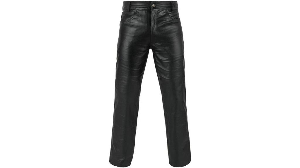 motorcycle style leather pants