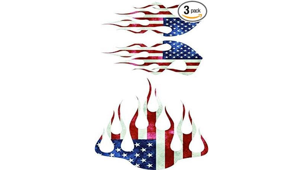 multi color flame decal kit