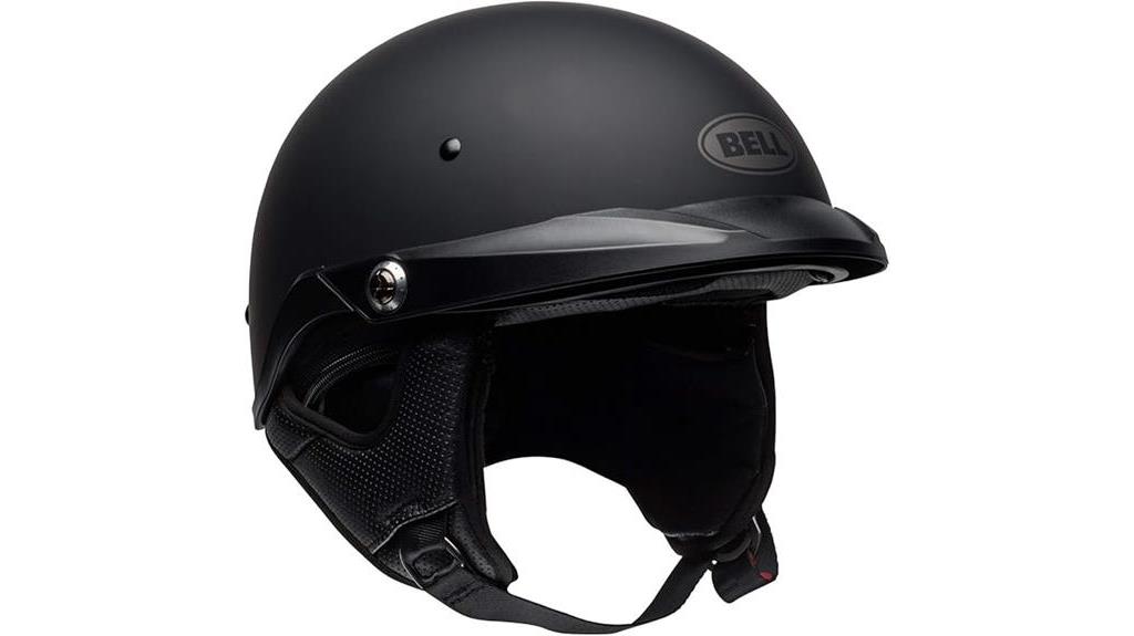 open face motorcycle helmet black