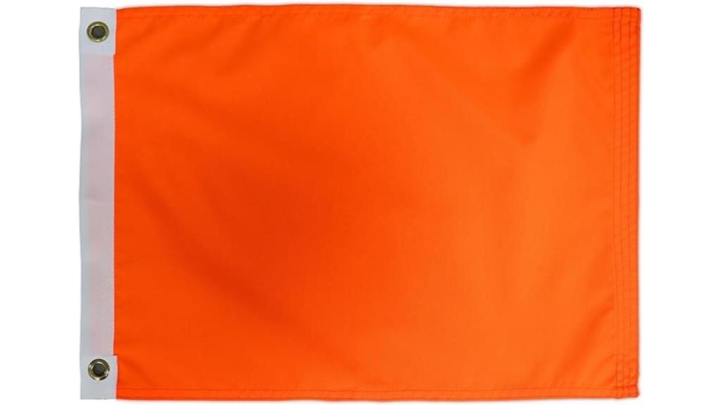 orange safety flag 12x18