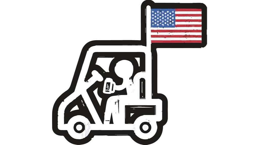 patriotic golf cart decal