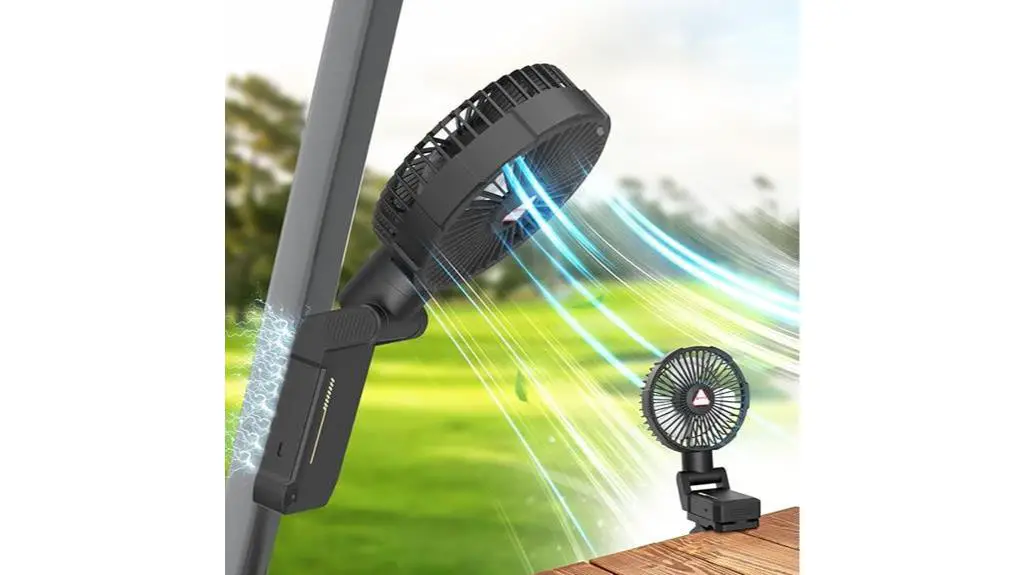 portable clip on golf fan