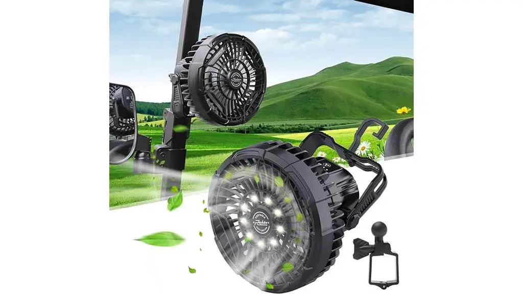 portable rechargeable golf cart fan