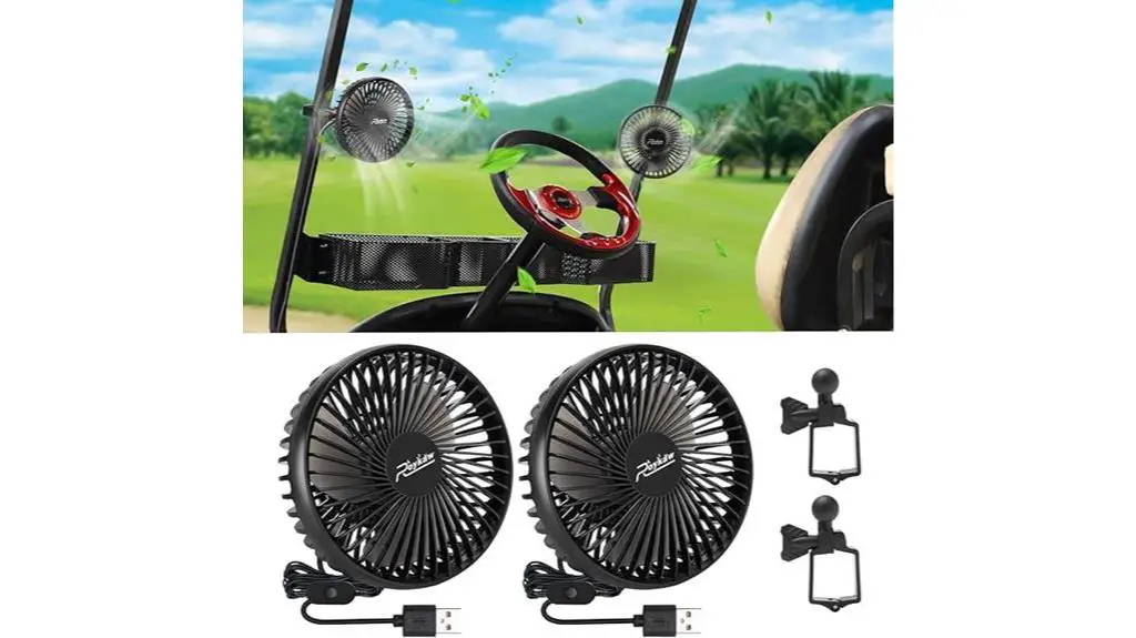 portable usb golf cart fan