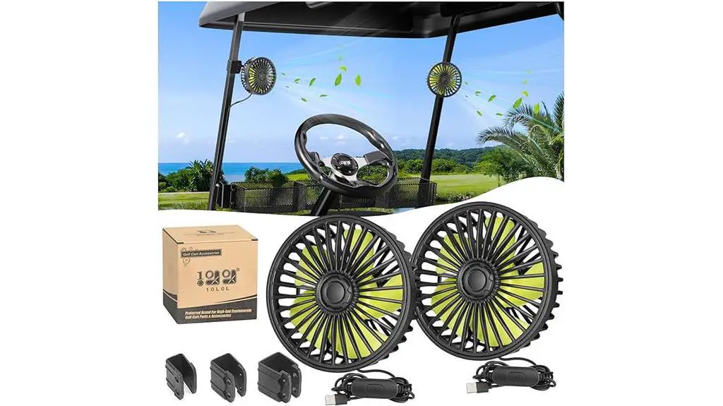 portable usb powered golf cart fan