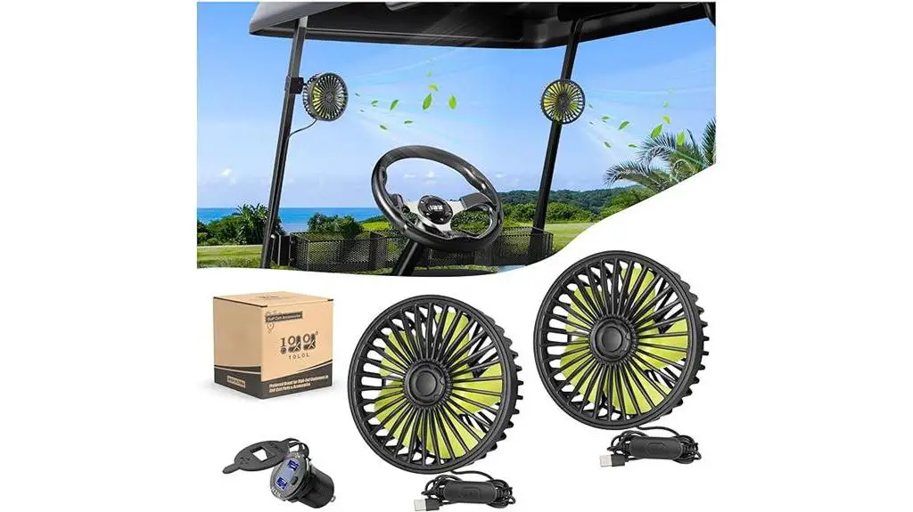 portable usb powered golf cart fan