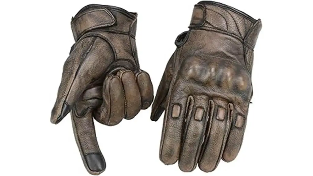 protective leather motorcycle gloves