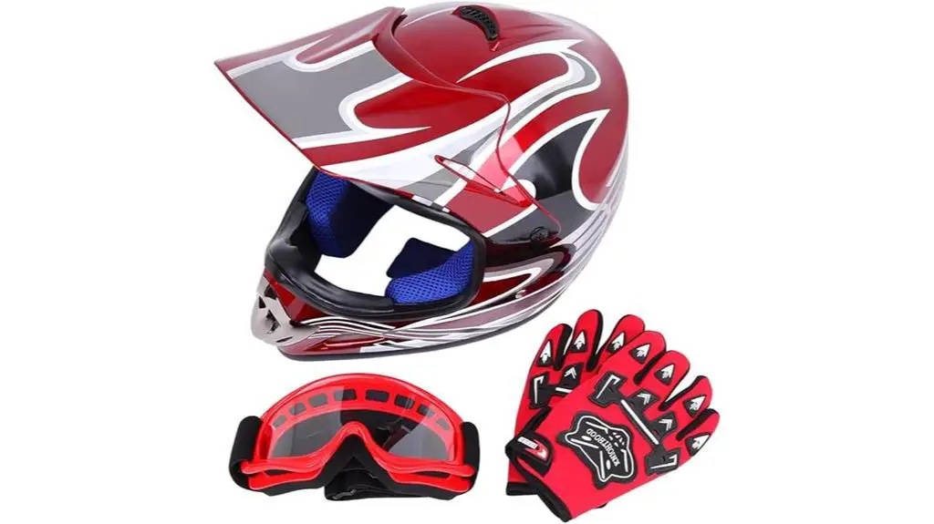 red offroad youth helmet