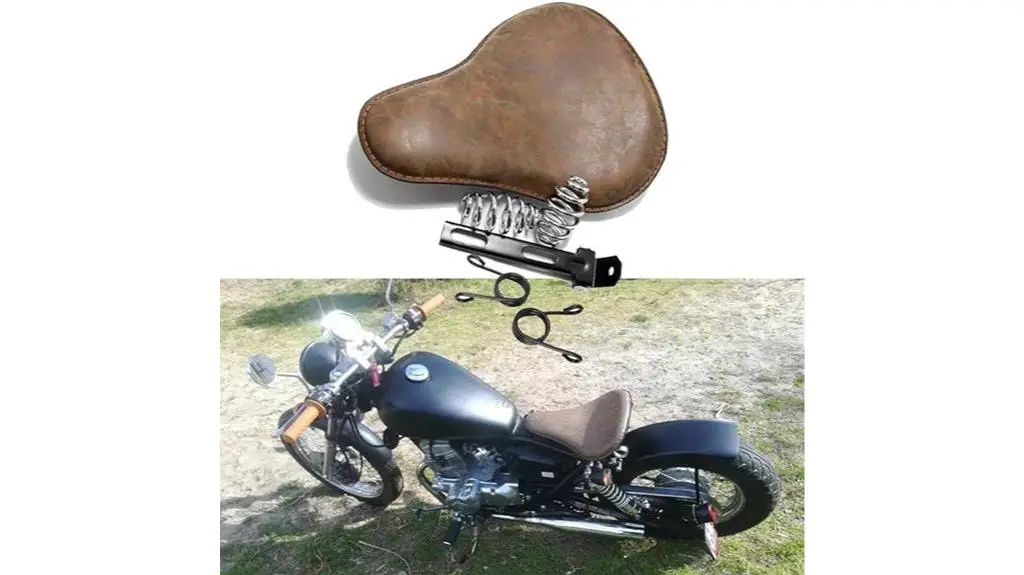 retro leather motorcycle seat