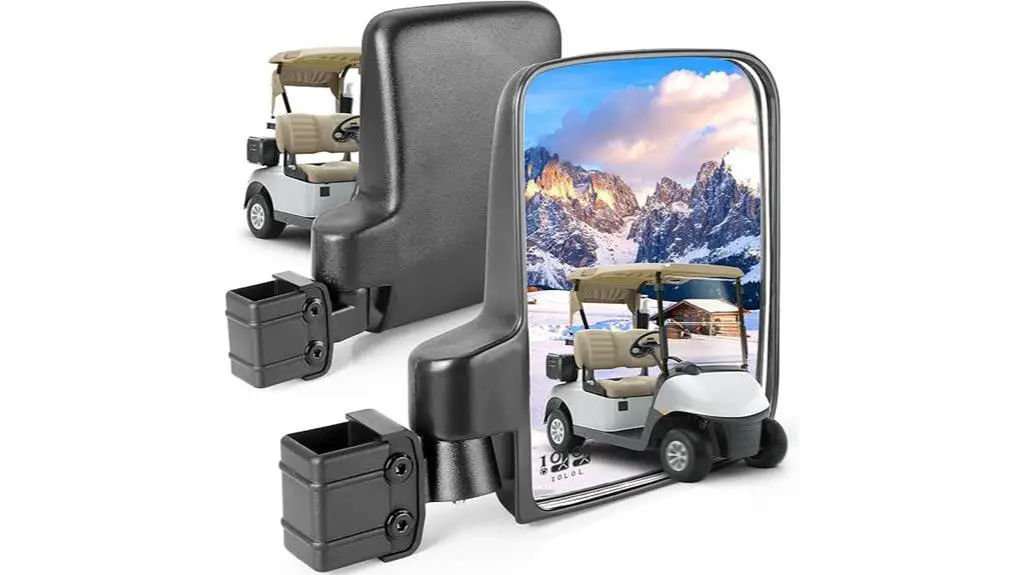 rotatable foldable golf cart mirrors