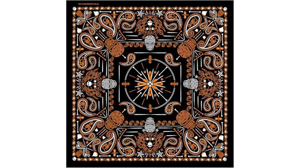 skull bandana with paisley