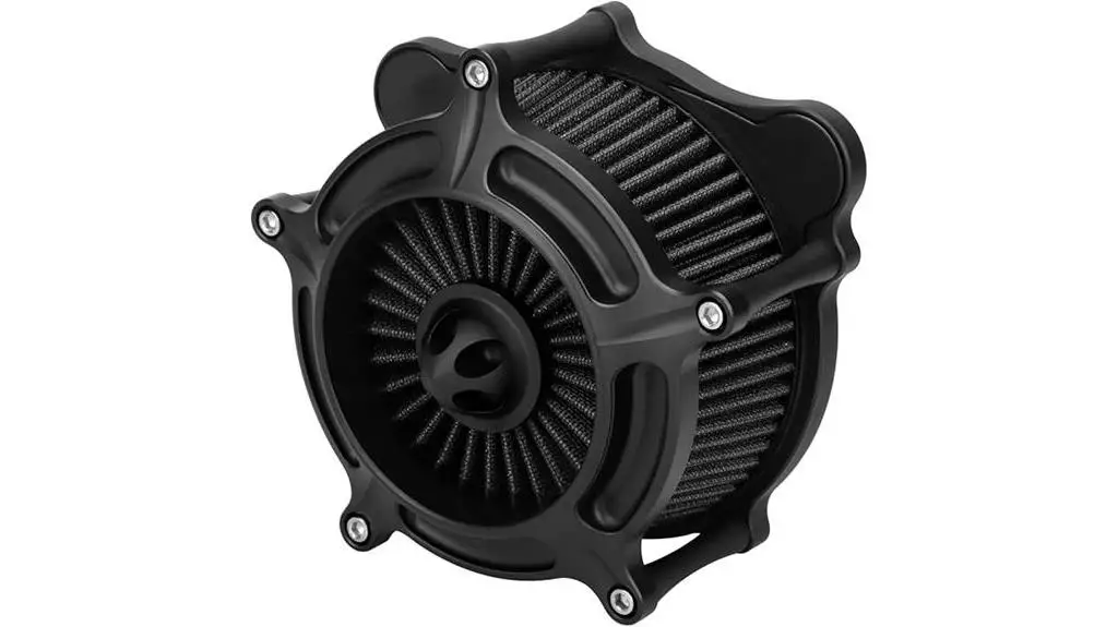 sleek black air filter