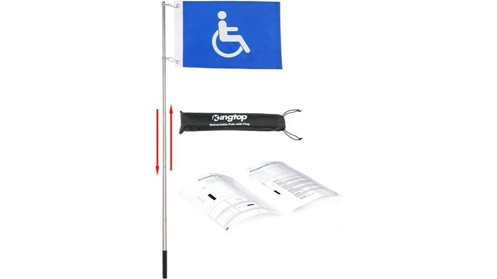 telescopic golf cart flag