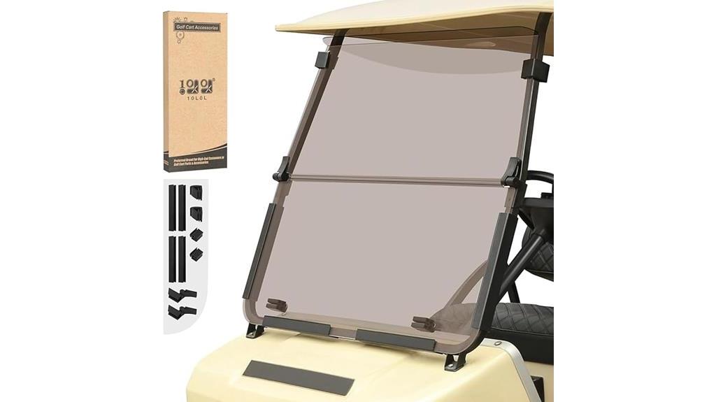 tinted windshield for golf cart