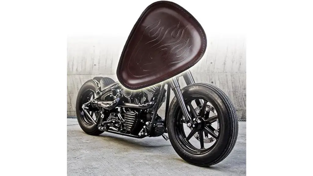 universal brown leather motorcycle seat