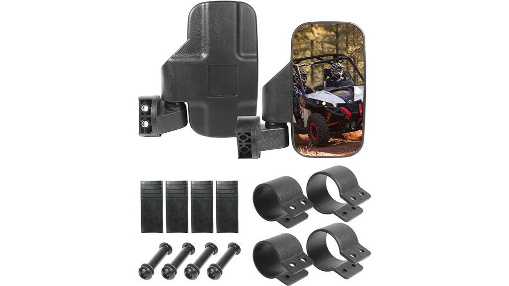 utv roll bar mirrors set