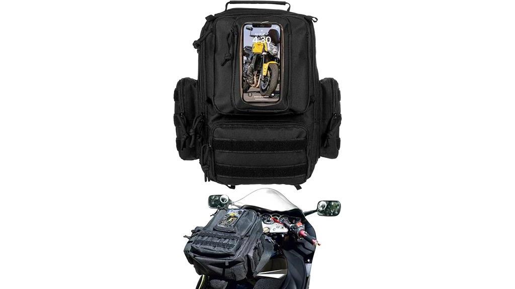 versatile motorcycle tank backpack